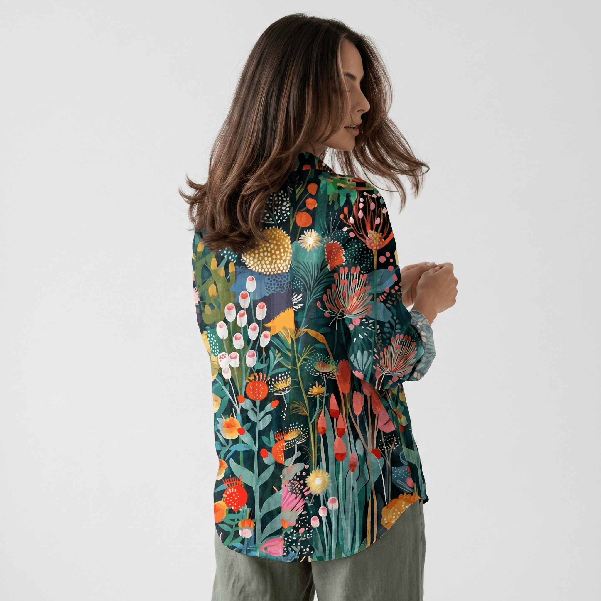 Isabella Printed Linen Blouse – Relaxed Colorful Lightweight Everyday Top