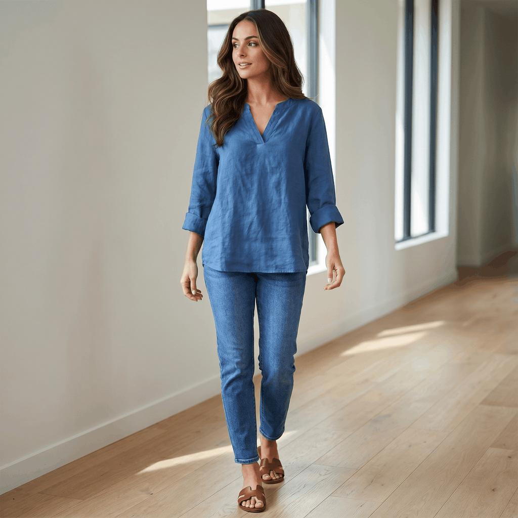 Sophia Airy Linen Blouse – Relaxed Lightweight Everyday Summer Top