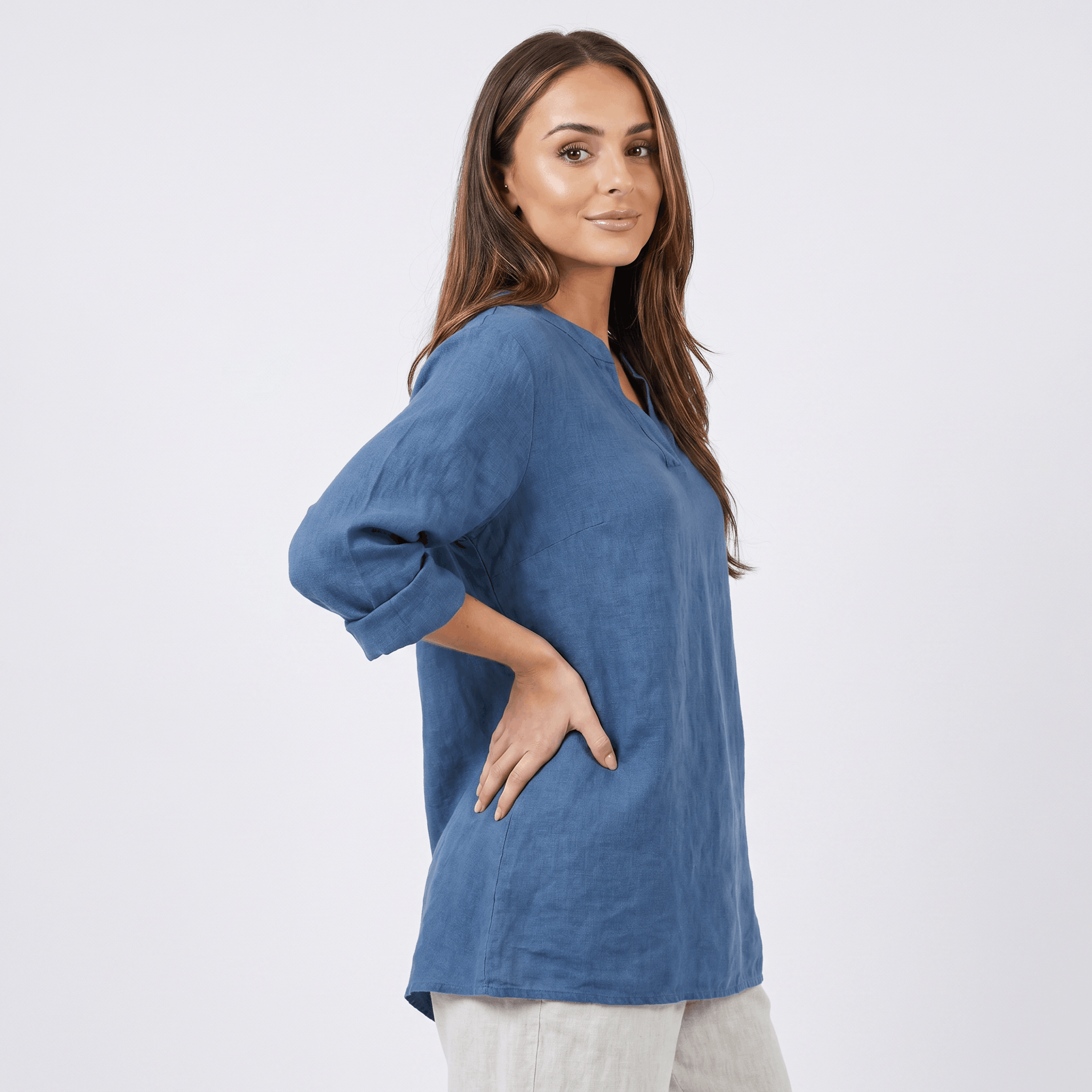 Sophia Airy Linen Blouse – Relaxed Lightweight Everyday Summer Top