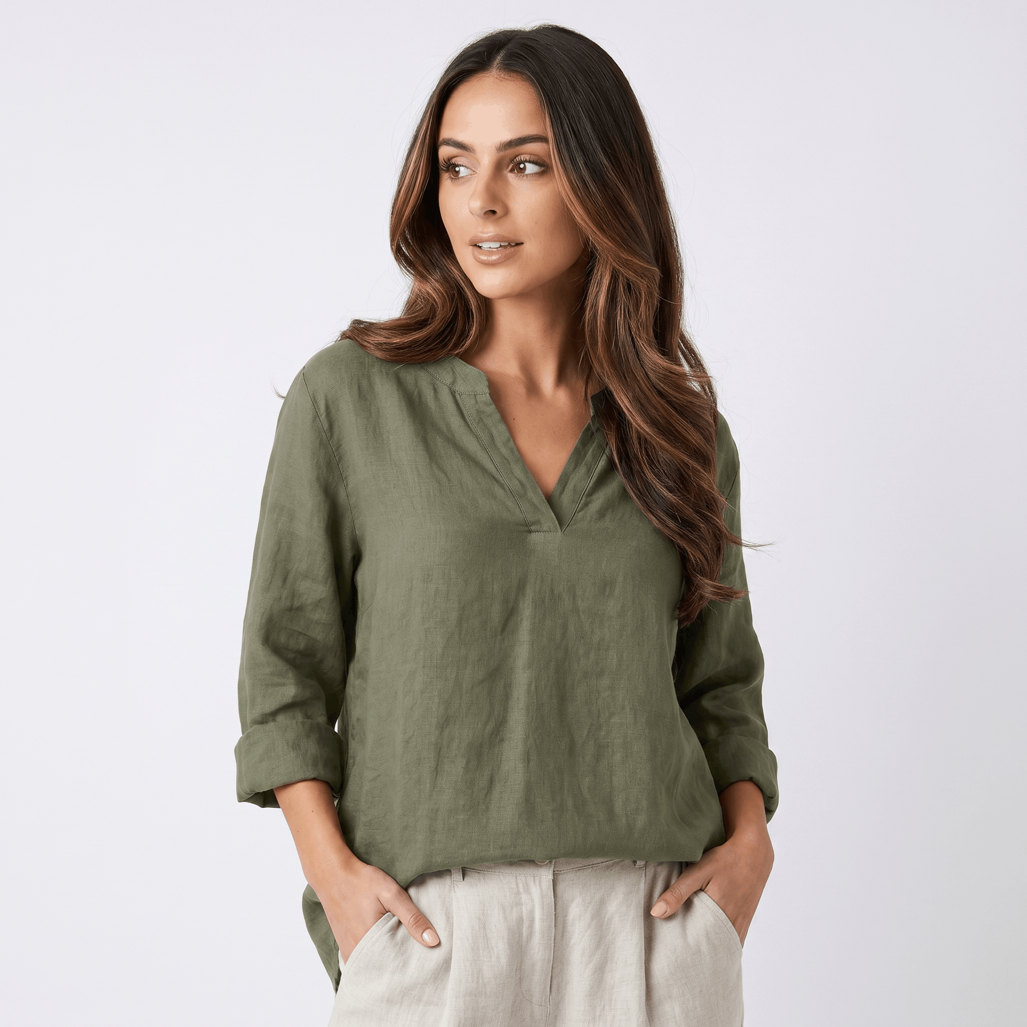 Sophia Airy Linen Blouse – Relaxed Lightweight Everyday Summer Top