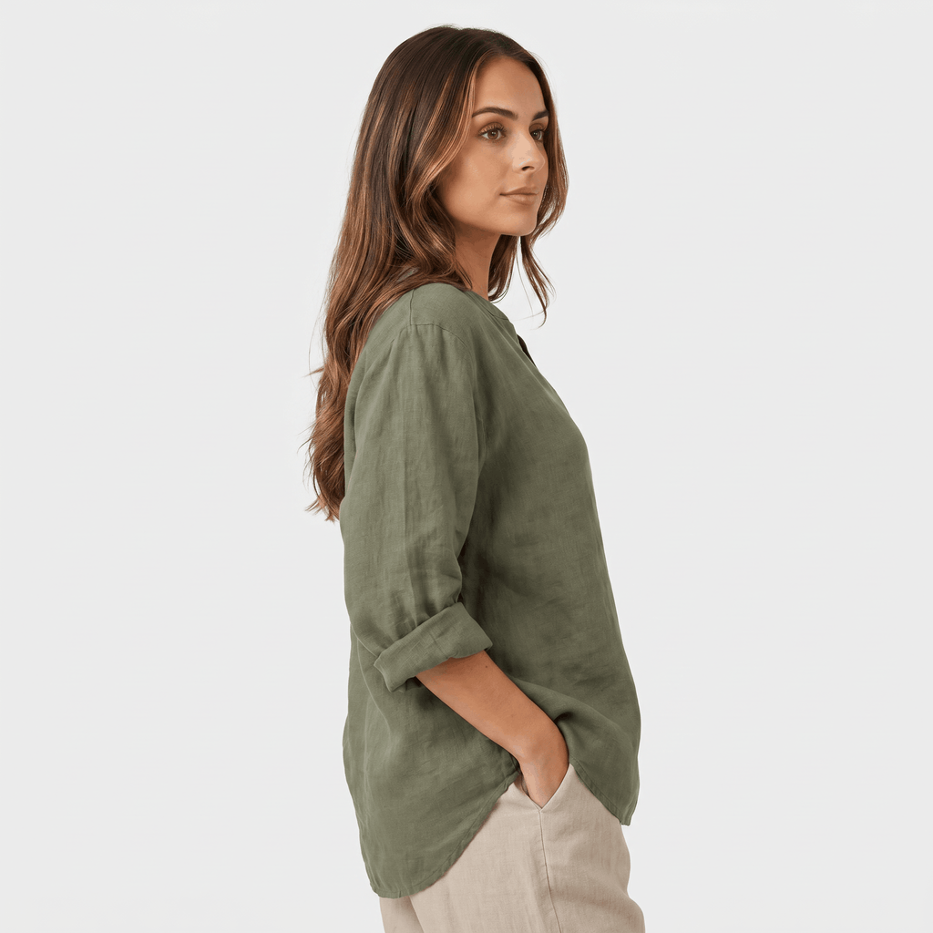 Sophia Airy Linen Blouse – Relaxed Lightweight Everyday Summer Top