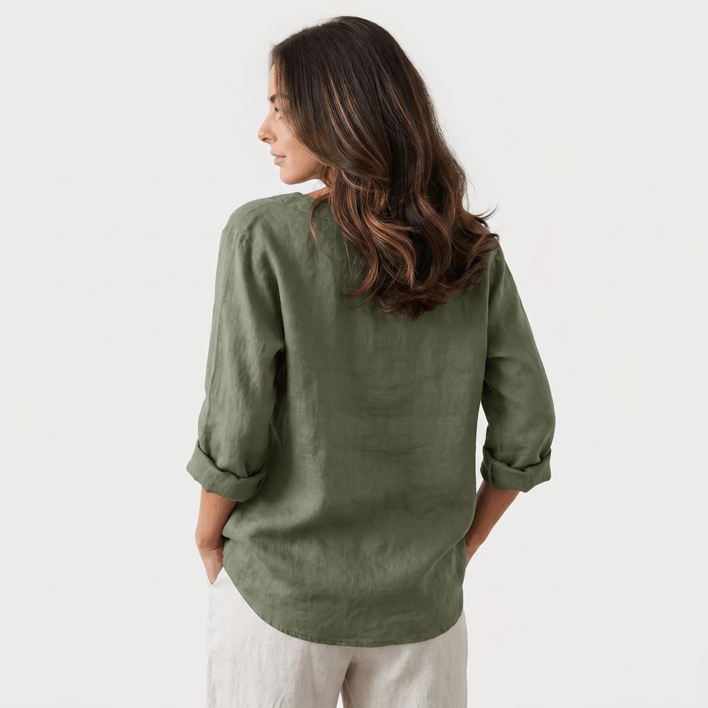 Sophia Airy Linen Blouse – Relaxed Lightweight Everyday Summer Top