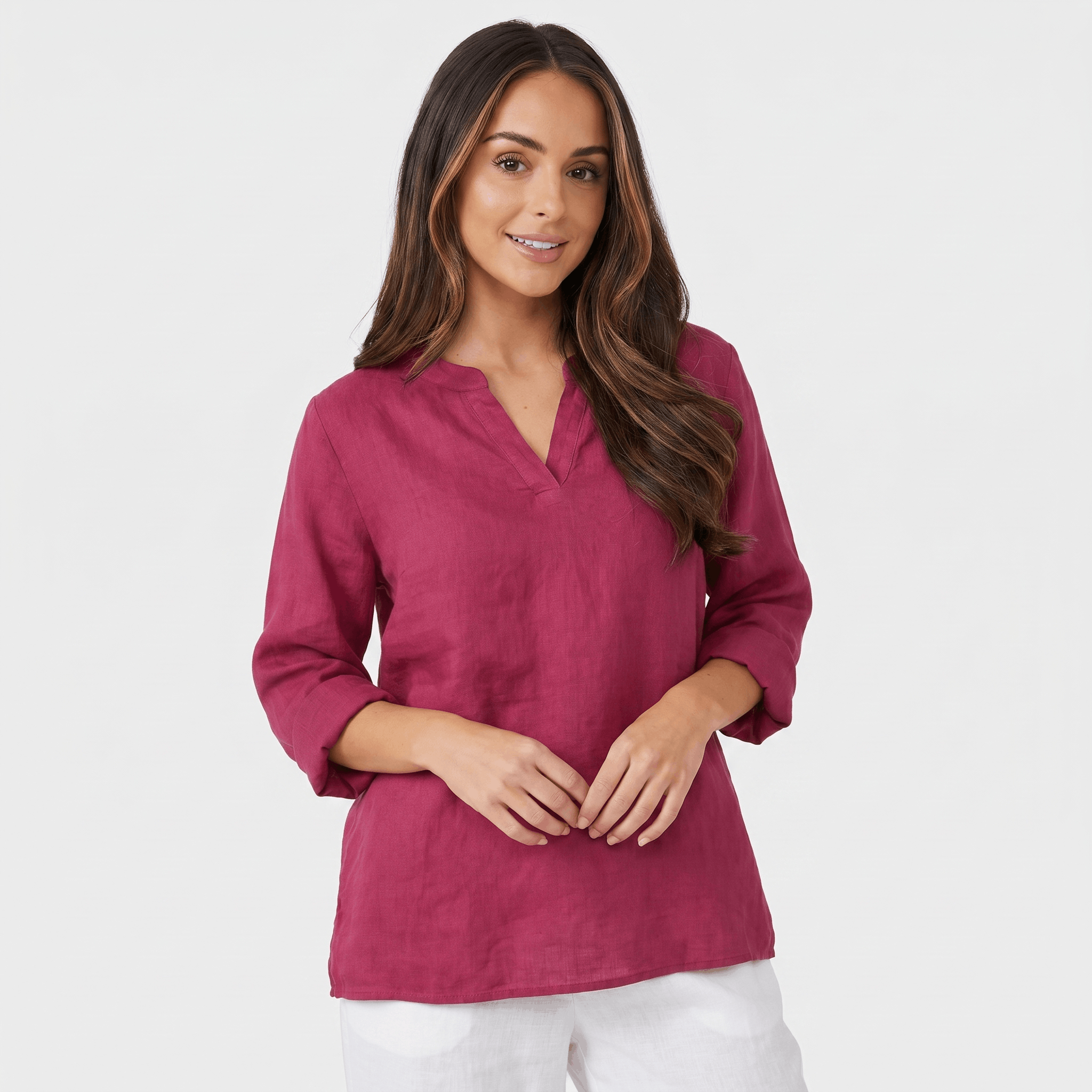 Sophia Airy Linen Blouse – Relaxed Lightweight Everyday Summer Top