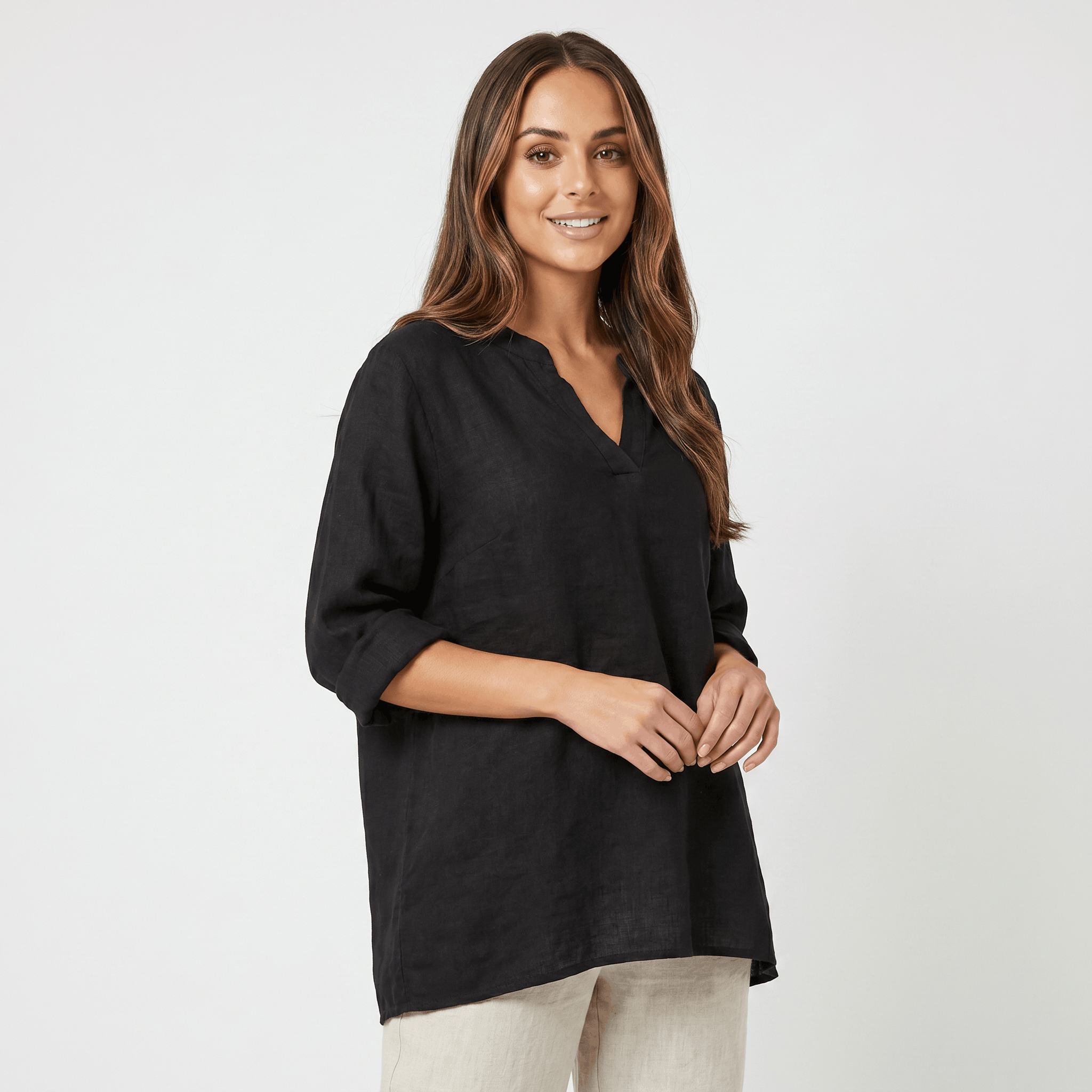 Sophia Airy Linen Blouse – Relaxed Lightweight Everyday Summer Top