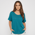 Emma Linen Blend Oversized T-Shirt – Relaxed Lightweight Everyday Casual Top
