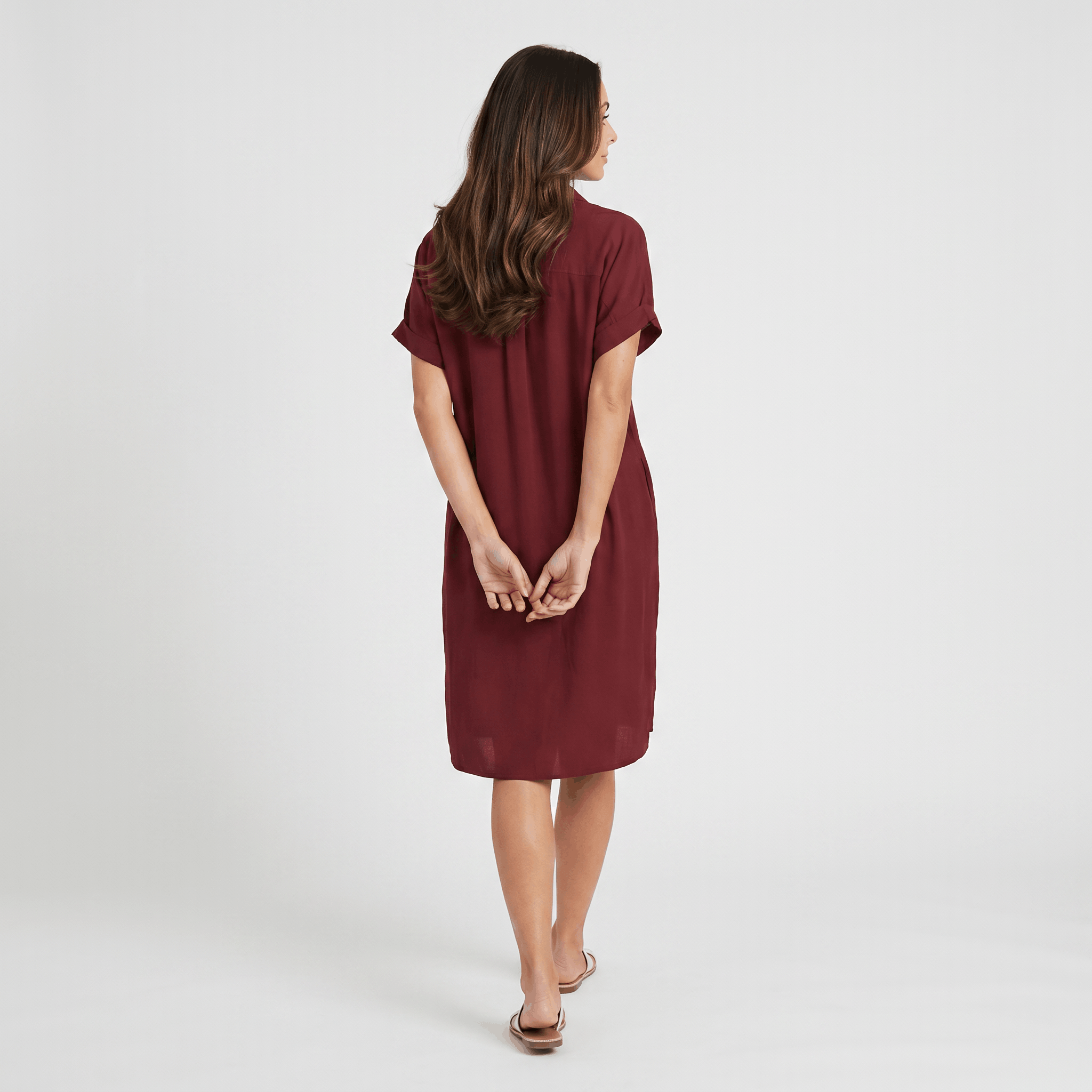 Regan Cotton Linen Shirt Dress – Relaxed Midi Button-Front Summer Style