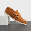 Gerald Suede Double Monk Loafers – Slip-On Casual Dress Shoes
