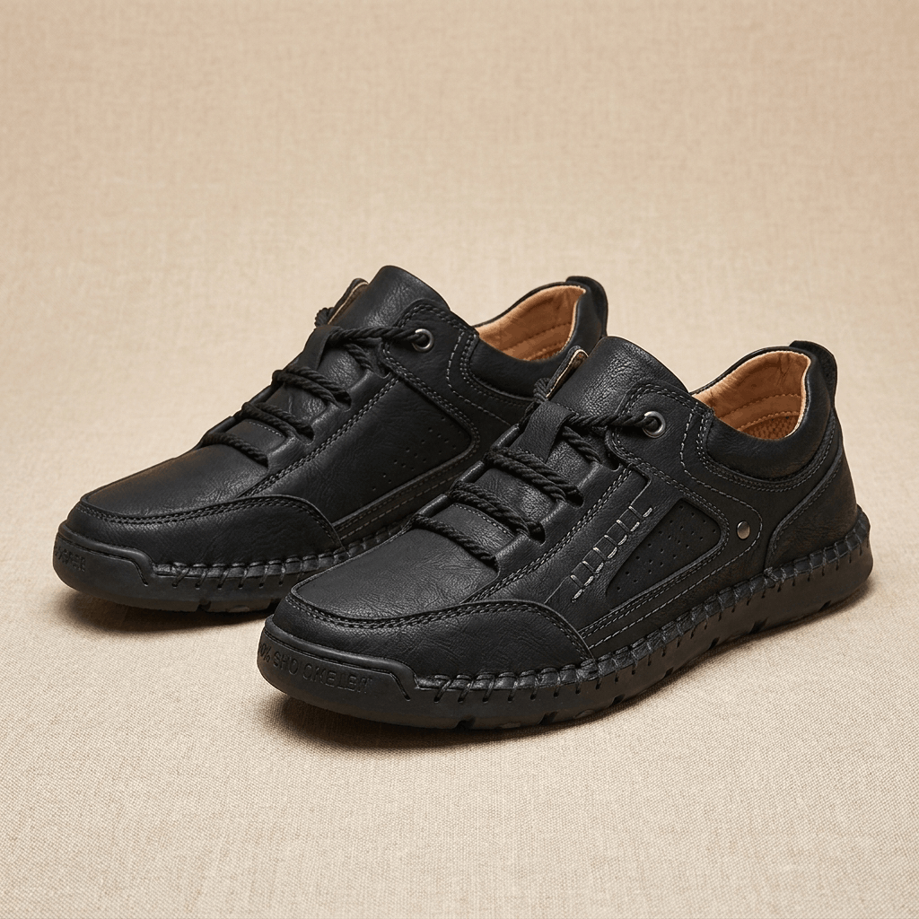 David Genuine Leather Hiking Shoes – Cushioned Rugged Outdoor Footwear