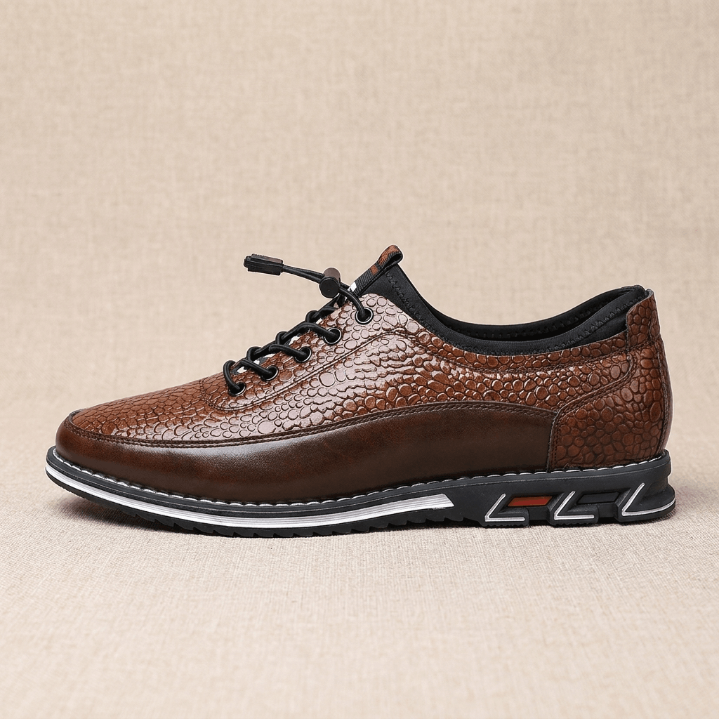 Maynard Casual Leather Sneakers – Water Resistant Cushioned Everyday Walking Shoes