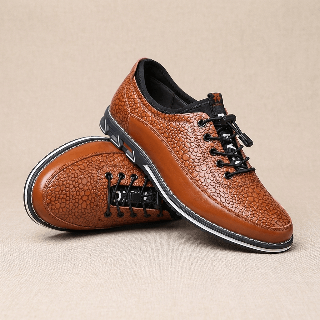 Maynard Casual Leather Sneakers – Water Resistant Cushioned Everyday Walking Shoes