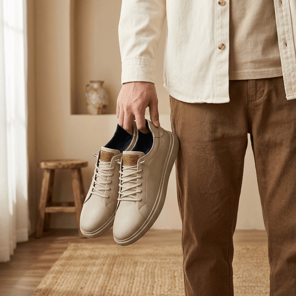 Melvin Italian Leather Sneakers – Cushioned Classic Everyday Shoes