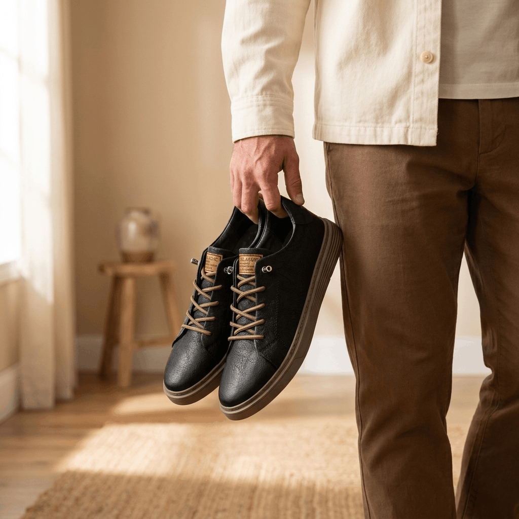 Melvin Italian Leather Sneakers – Cushioned Classic Everyday Shoes