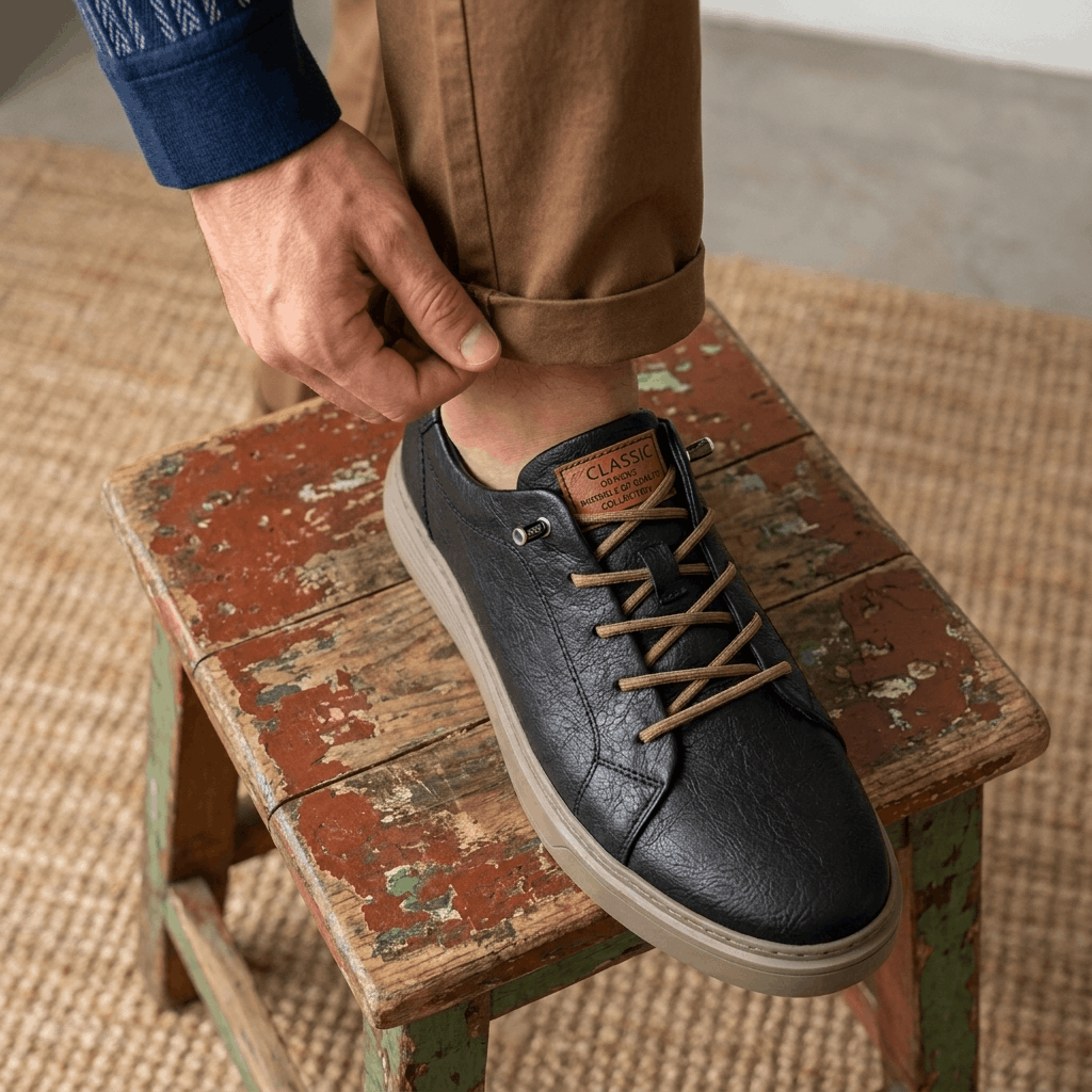 Melvin Italian Leather Sneakers – Cushioned Classic Everyday Shoes
