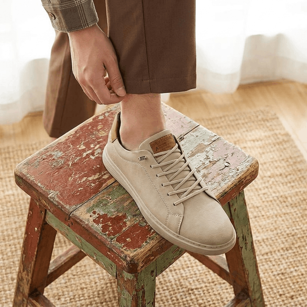 Melvin Italian Leather Sneakers – Cushioned Classic Everyday Shoes