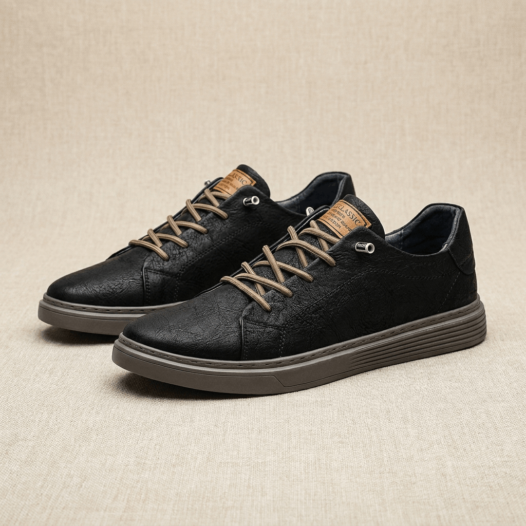 Melvin Italian Leather Sneakers – Cushioned Classic Everyday Shoes