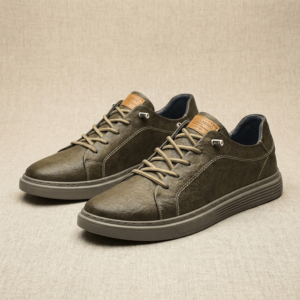Melvin Italian Leather Sneakers – Cushioned Classic Everyday Shoes