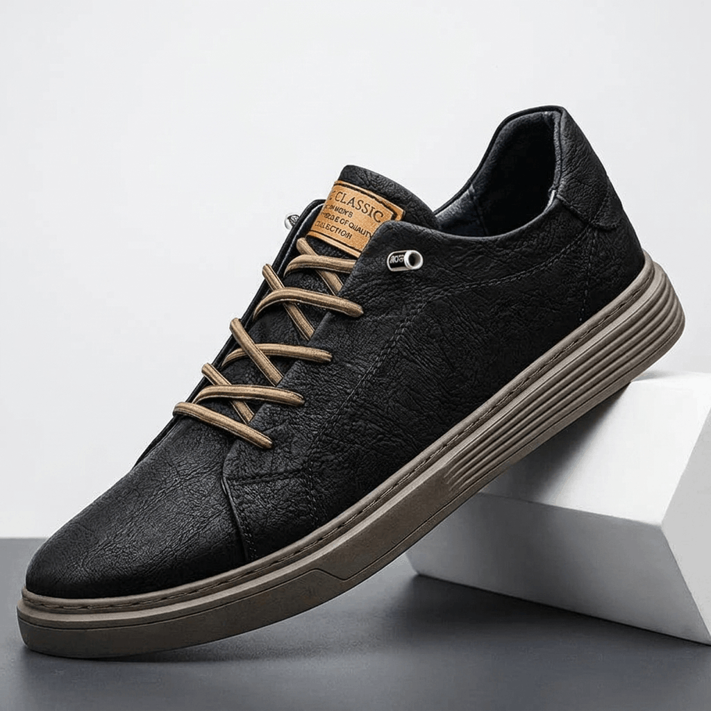Melvin Italian Leather Sneakers – Cushioned Classic Everyday Shoes