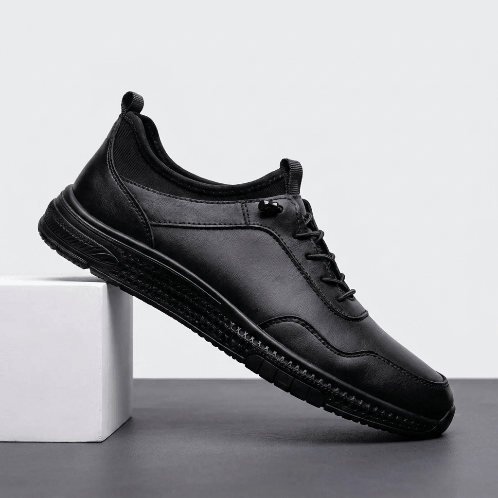 Lester Casual Leather Sneakers – Lightweight Comfort Business Walking Shoes