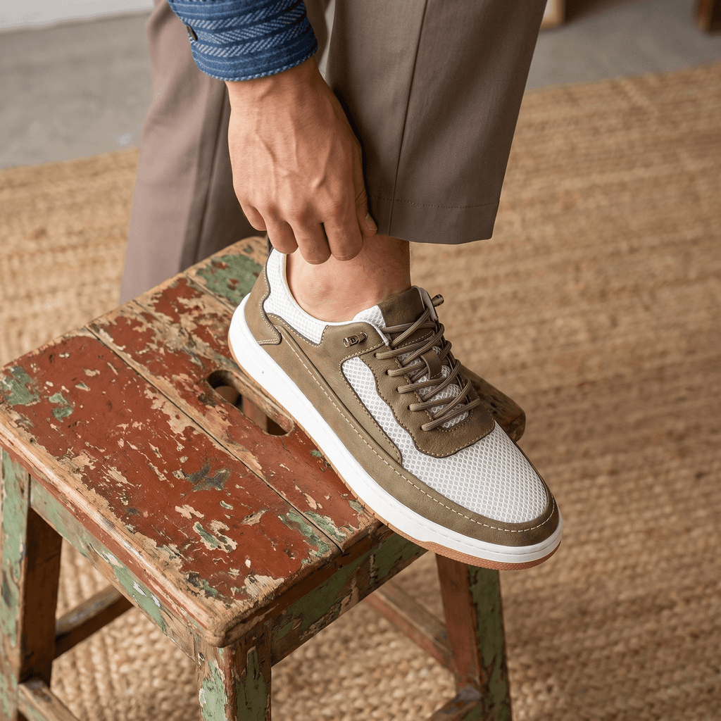 Jordan Genuine Leather Sneakers – Cushioned Classic Everyday Shoes