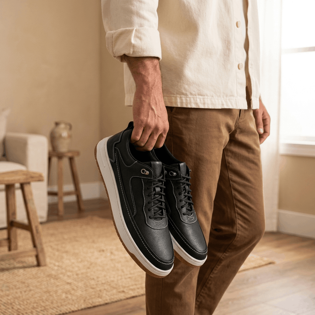 Jordan Genuine Leather Sneakers – Cushioned Classic Everyday Shoes