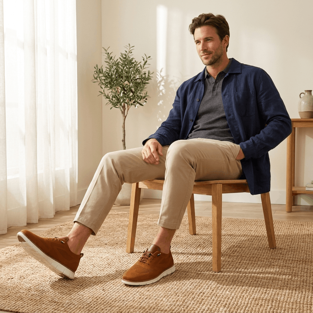 Henry Lightweight Knit Dress Sneakers – Cushioned Business Casual Walking Shoes