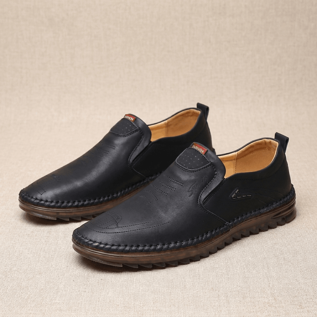 Vincent Casual Leather Loafers – Comfortable Everyday Slip-On Shoes