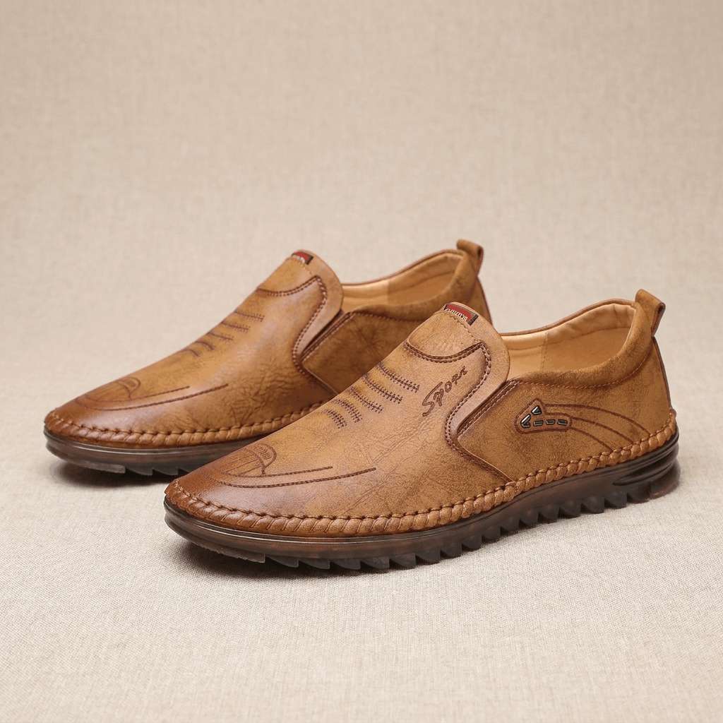 Vincent Casual Leather Loafers – Comfortable Everyday Slip-On Shoes