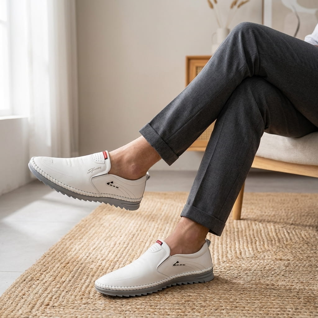 Vincent Casual Leather Loafers – Comfortable Everyday Slip-On Shoes