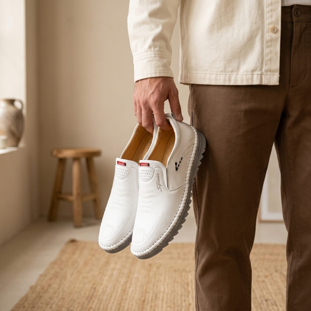 Vincent Casual Leather Loafers – Comfortable Everyday Slip-On Shoes