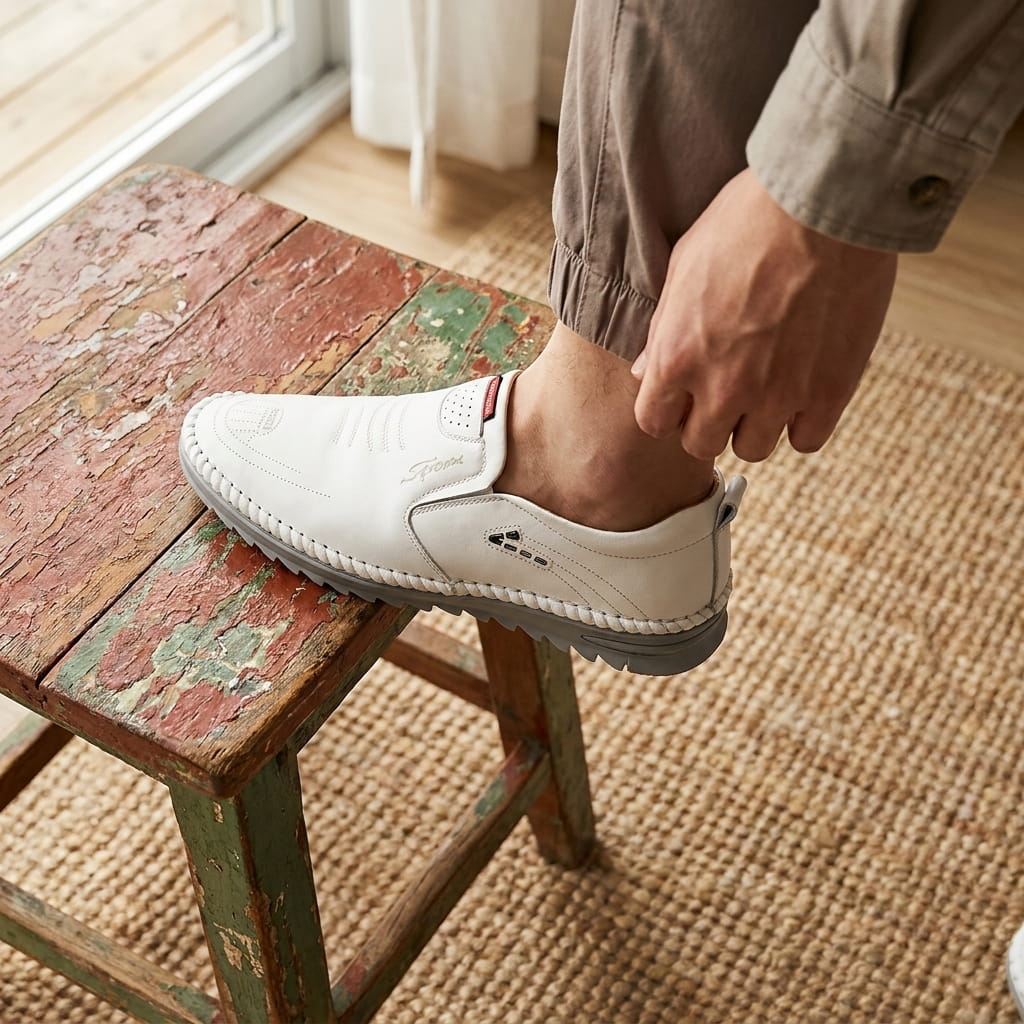Vincent Casual Leather Loafers – Comfortable Everyday Slip-On Shoes