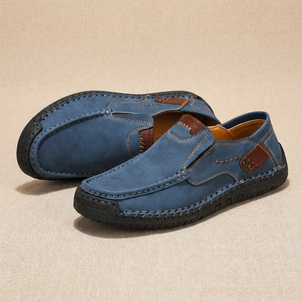 Robin Casual Leather Slip-On Shoes – Comfortable Non-Slip Everyday Footwear