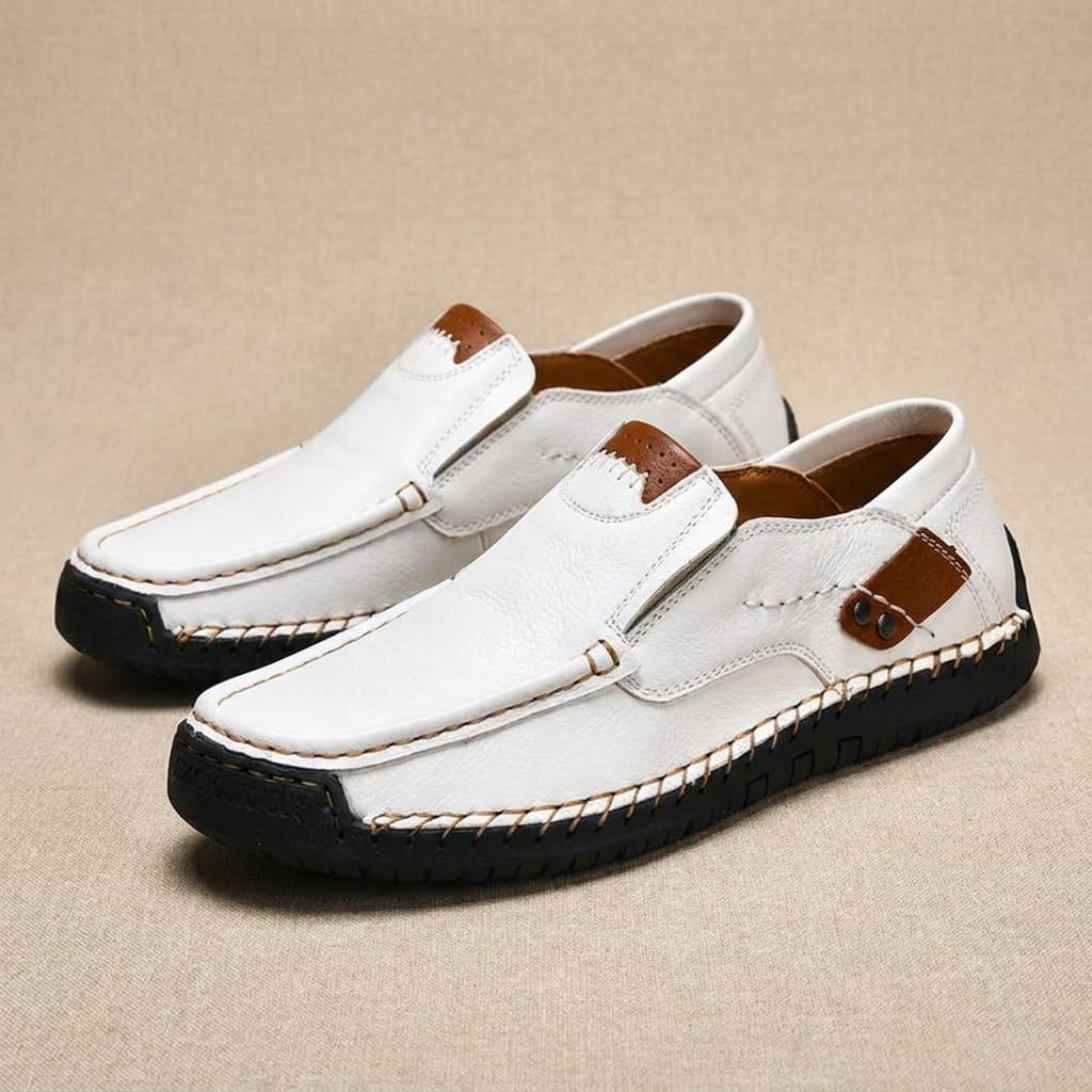 Robin Casual Leather Slip-On Shoes – Comfortable Non-Slip Everyday Footwear