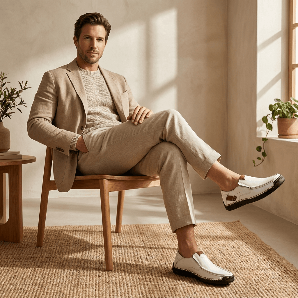 Robin Casual Leather Slip-On Shoes – Comfortable Non-Slip Everyday Footwear