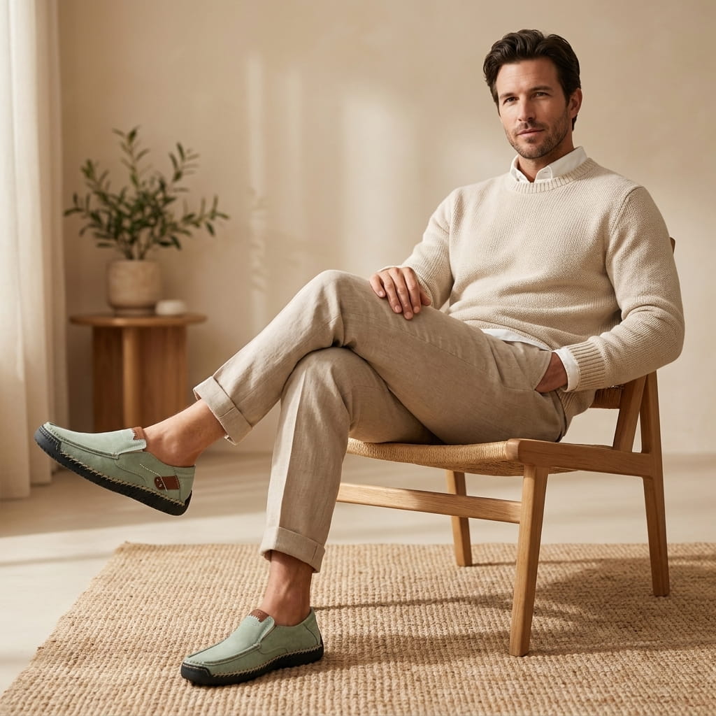 Robin Casual Leather Slip-On Shoes – Comfortable Non-Slip Everyday Footwear