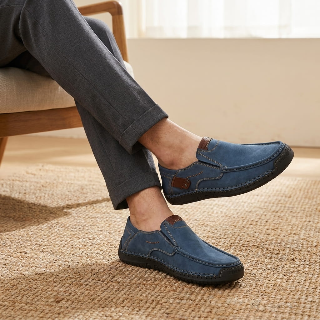 Robin Casual Leather Slip-On Shoes – Comfortable Non-Slip Everyday Footwear