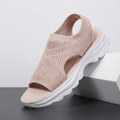 Rosalie Breathable Knit Platform Sandals – Lightweight Cushioned Summer Comfort