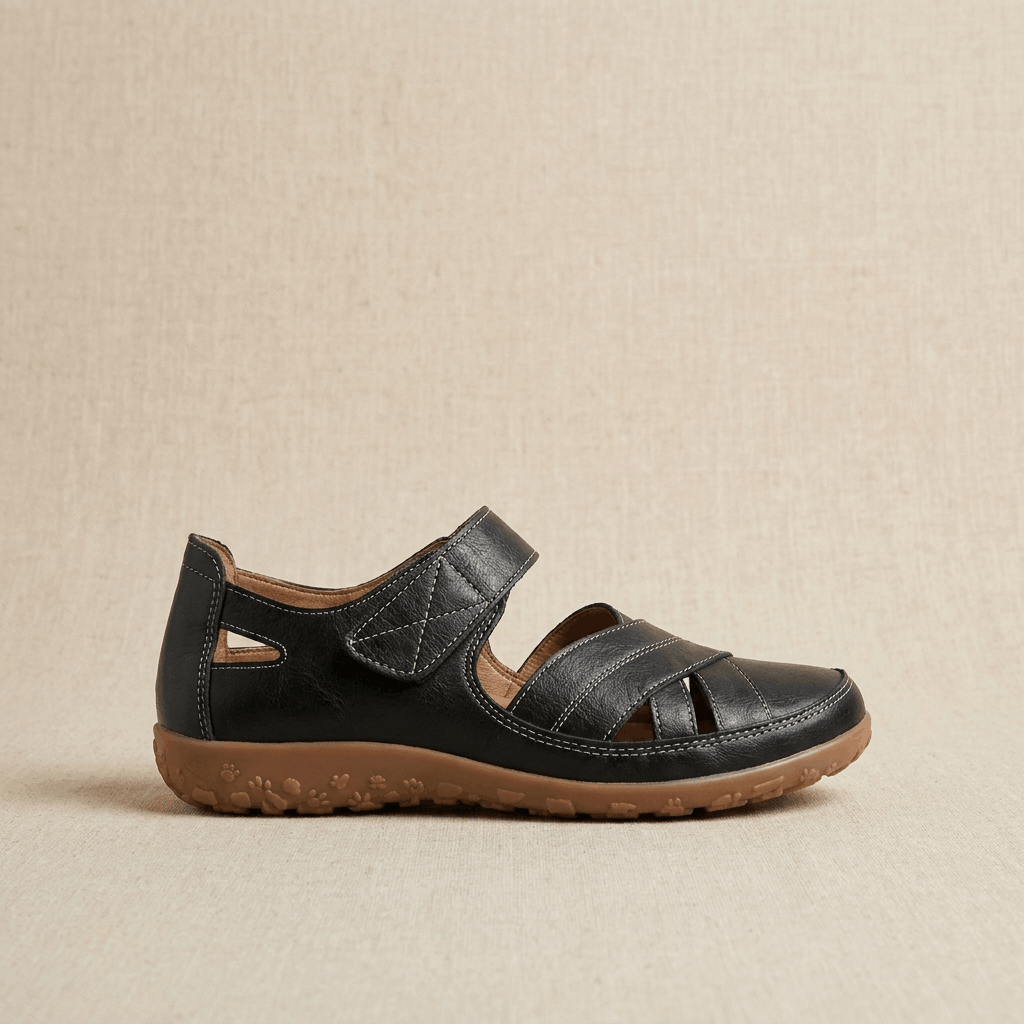 Florence Leather Comfort Sandals – Adjustable Lightweight Everyday Shoes