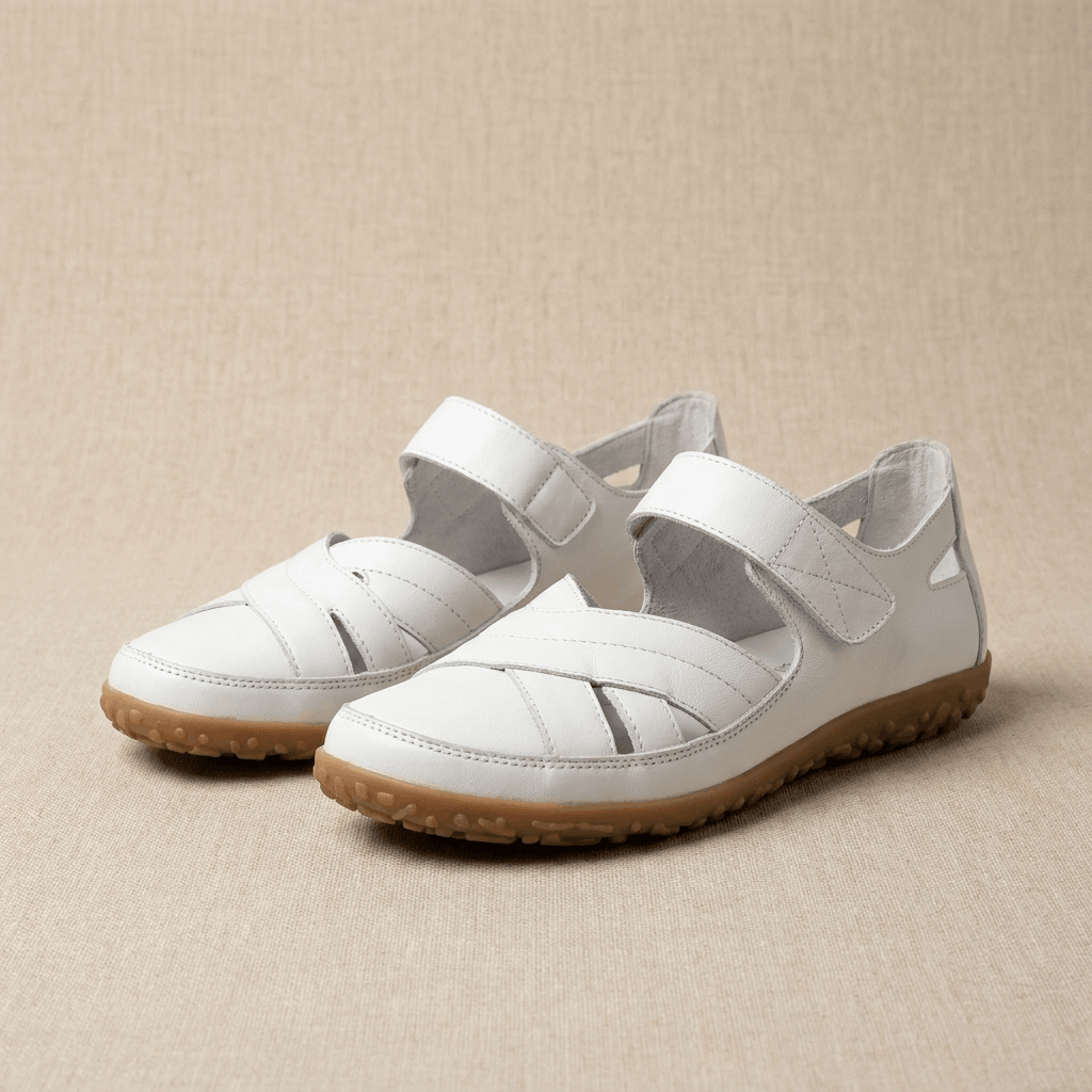 Florence Leather Comfort Sandals – Adjustable Lightweight Everyday Shoes