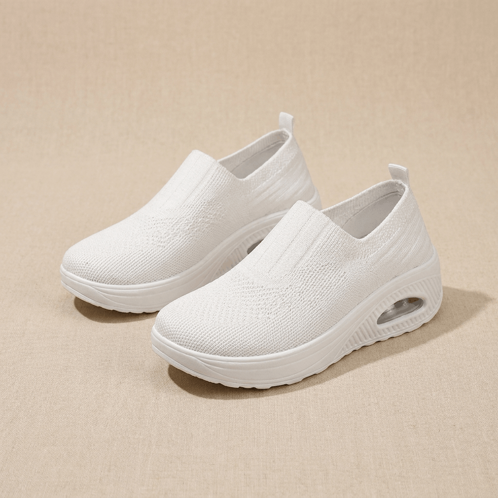 Jenny Breathable Knit Walking Shoes – Lightweight Cushioned Slip-On Sneakers