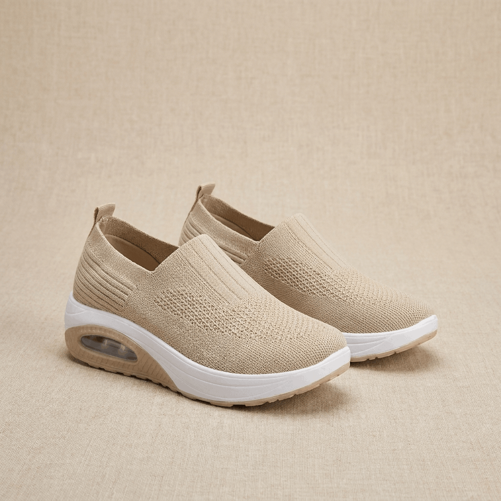 Jenny Breathable Knit Walking Shoes – Lightweight Cushioned Slip-On Sneakers