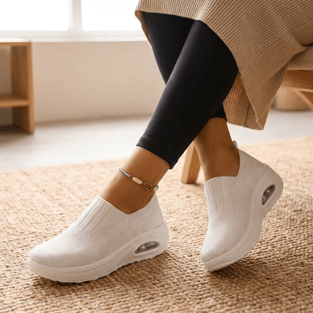 Jenny Breathable Knit Walking Shoes – Lightweight Cushioned Slip-On Sneakers