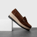 Sabrina Suede Platform Loafers – Lightweight Hand-Stitched Everyday Comfort