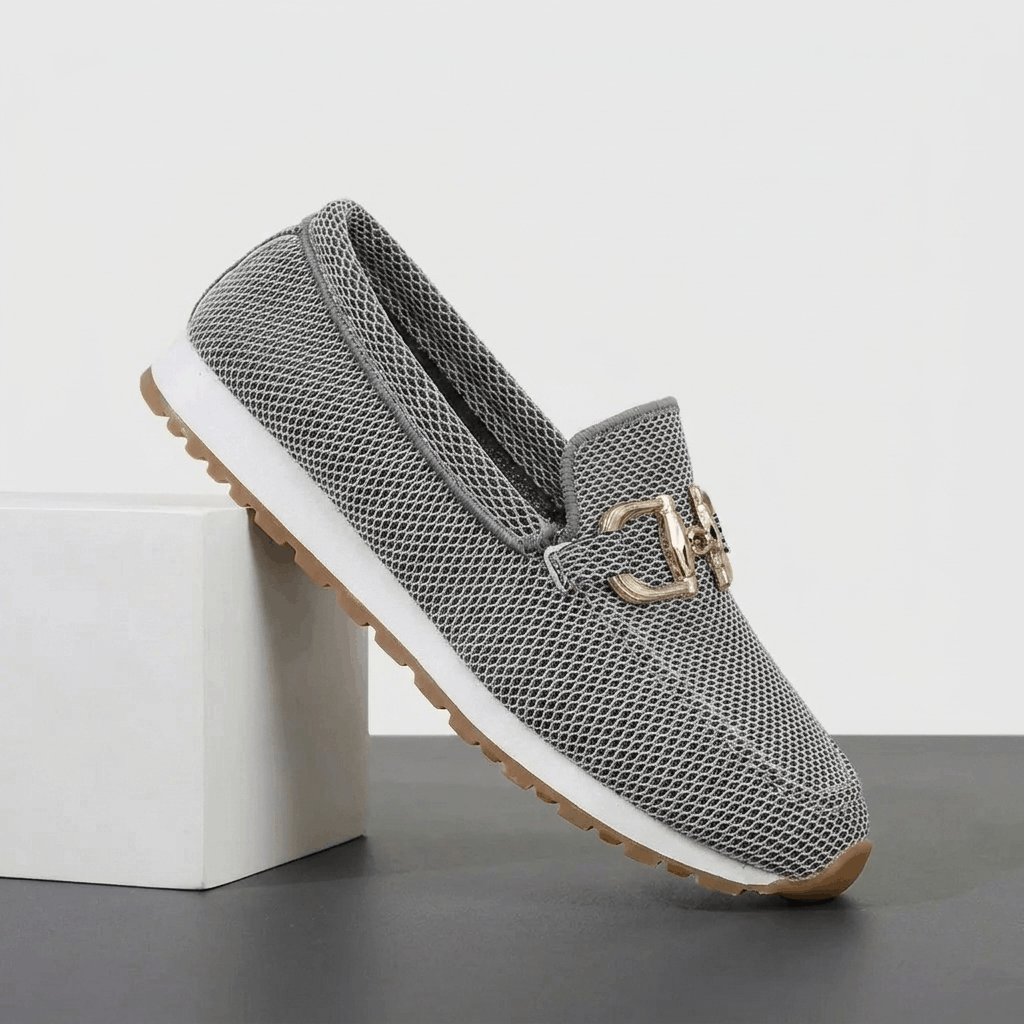 Lillian Horsebit Accent Comfort Knit Loafers – Lightweight Cushioned Slip-On Shoes