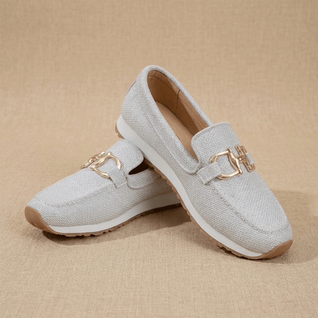 Lillian Horsebit Accent Comfort Knit Loafers – Lightweight Cushioned Slip-On Shoes