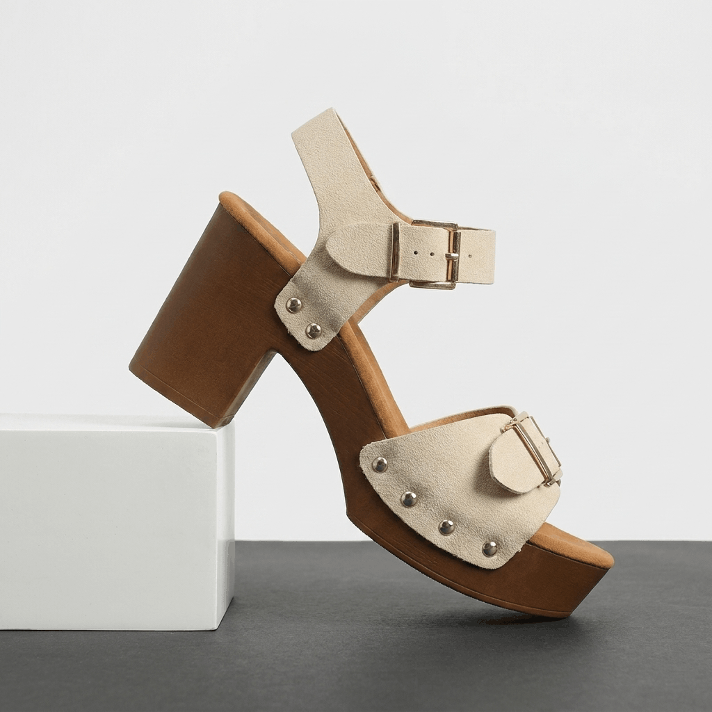 Elise Buckled Platform Sandals – Chunky Block Heel Comfort Shoes