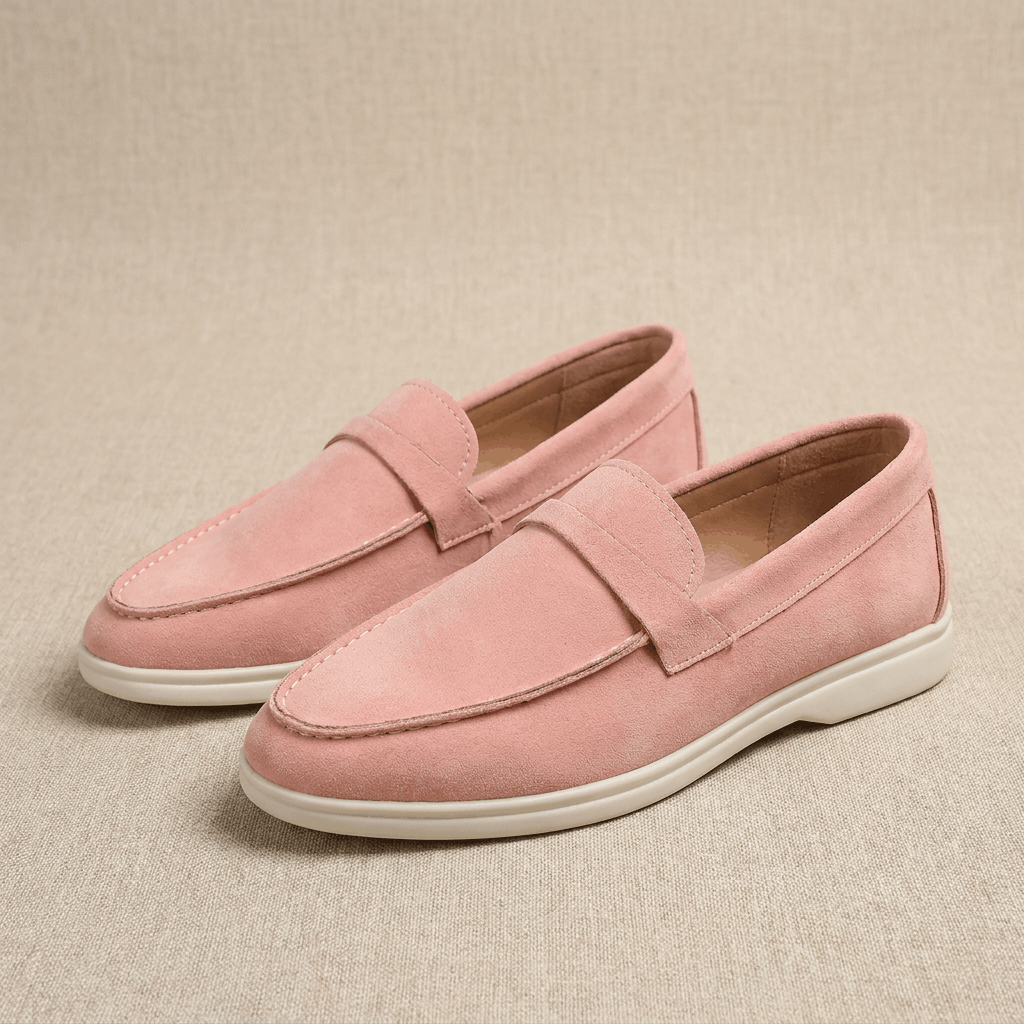 Celeste Suede Slip-On Loafers – Cushioned Everyday Comfort Shoes