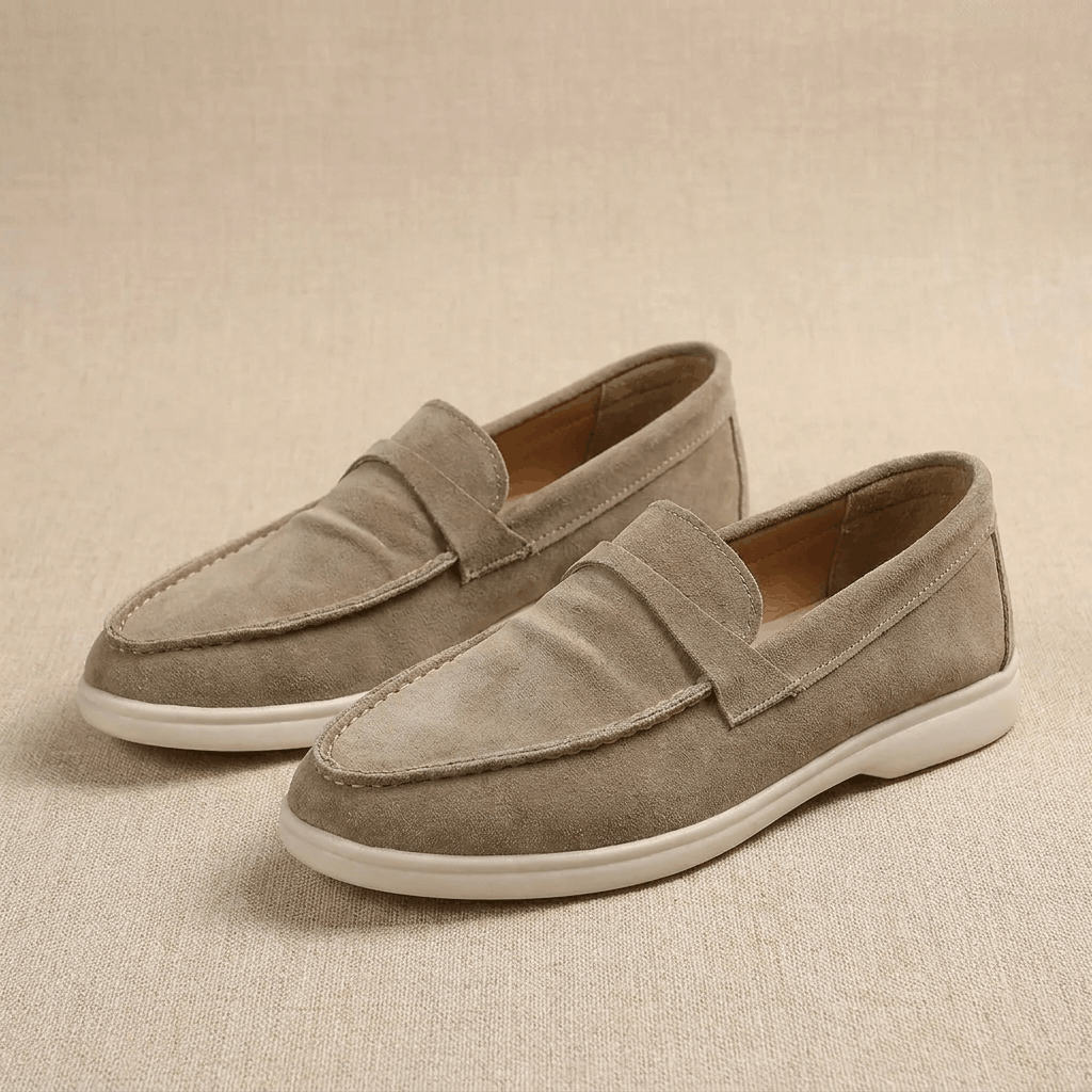 Celeste Suede Slip-On Loafers – Cushioned Everyday Comfort Shoes