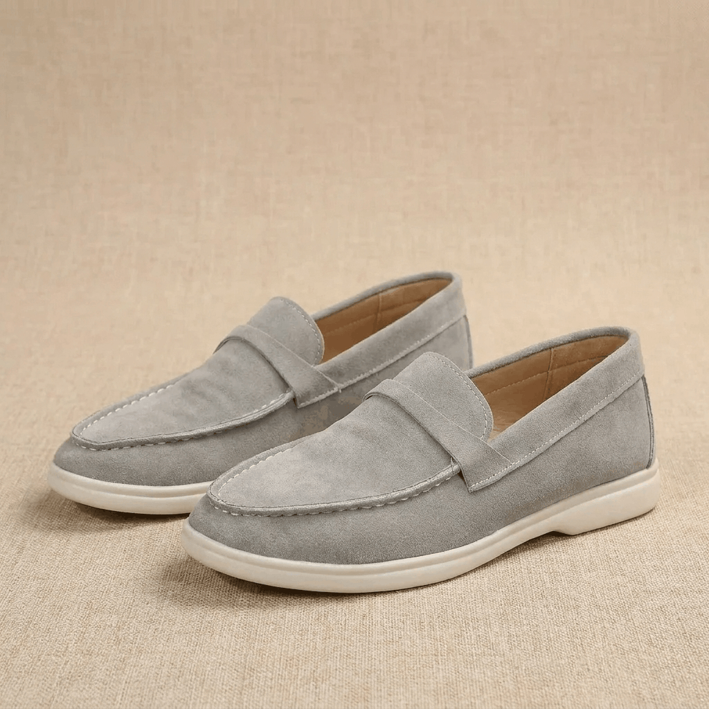 Celeste Suede Slip-On Loafers – Cushioned Everyday Comfort Shoes