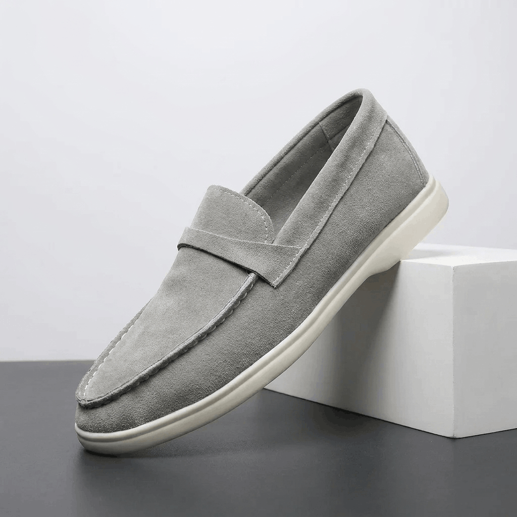 Celeste Suede Slip-On Loafers – Cushioned Everyday Comfort Shoes