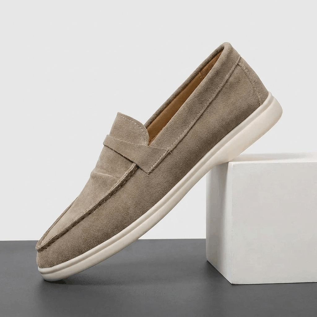 Celeste Suede Slip-On Loafers – Cushioned Everyday Comfort Shoes